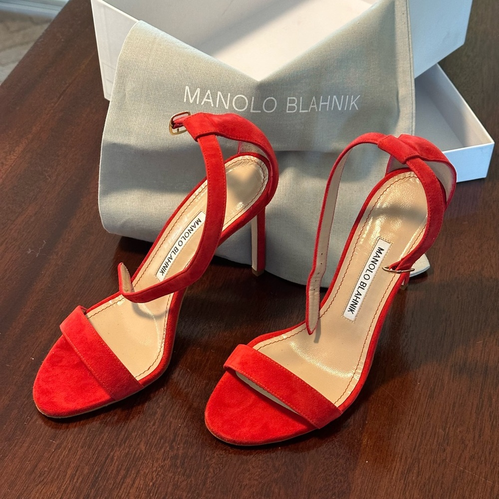 Never Worn Red Suede Heels